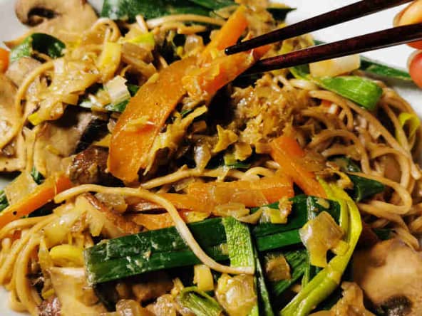 Long-life noodles ou nouilles de la longévité