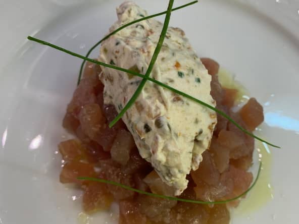 Tartare de thon acidulé d'après le Chef Alain Ducasse