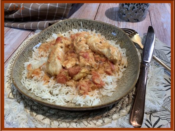 Délicieux curry de poulet au lait de coco