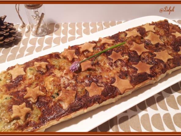 Quiche aux crevettes, Comté et épinards