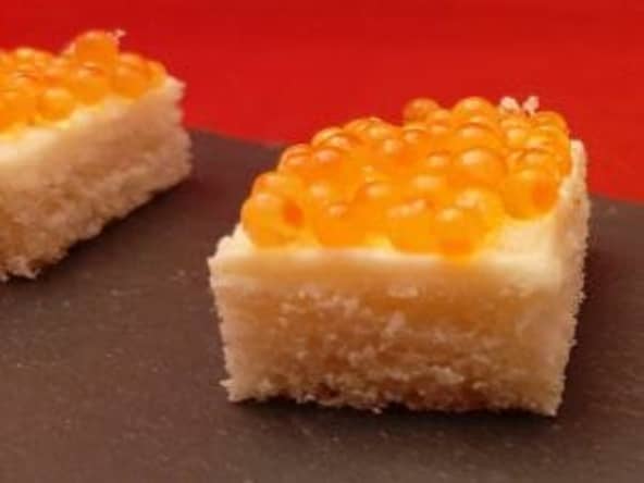 Toast apéro froid facile au œufs de truite. Une idée de recette gourmande !