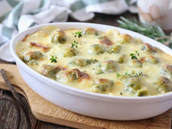 Choux de Bruxelles au four avec fromage et bacon - Recette régime