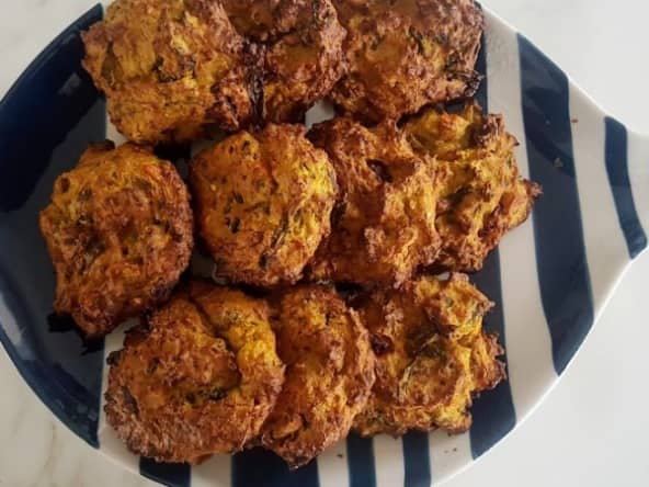 Galettes légumes avec un reste de légumes pour aioli