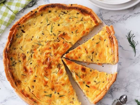 Quiche au saumon et poireaux  ...