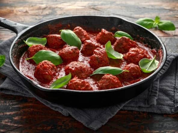 Des boulettes de viande savoureuses à la sauce tomate - Recette régime
