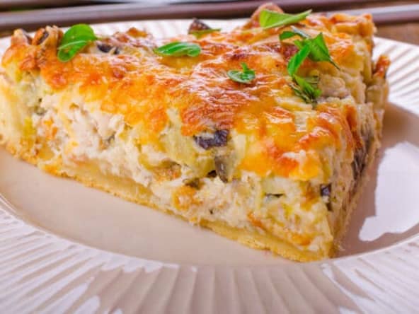 Flan de champignons et lardons - Recette régime