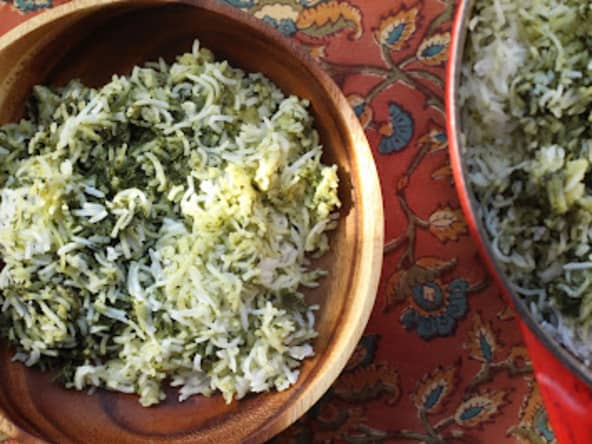 Riz aux épinards à l'indienne