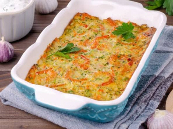 Flan de courgette et saumon - Recette régime