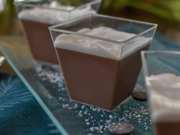 Panna Cotta gourmande noix de coco et chocolat
