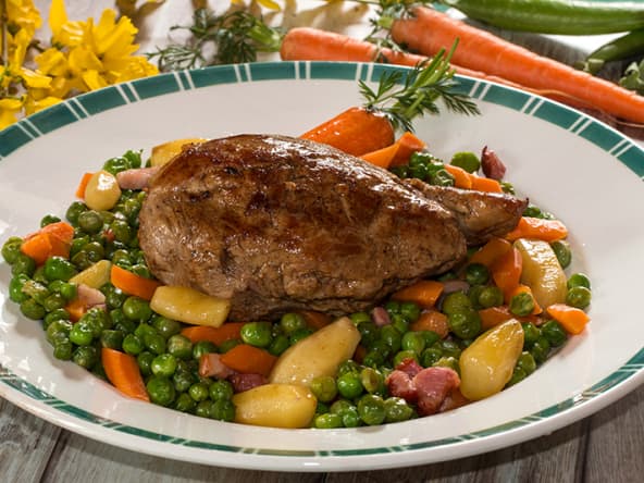 Poire de veau et ses légumes printaniers : pour un repas de Pâques 