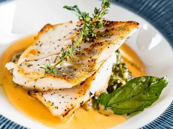 Filets de cabillaud à la sauce moutarde