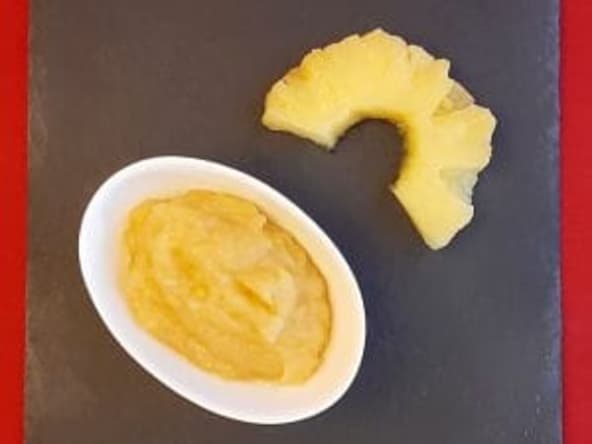 Compote ananas et pomme choupette. Une recette à base de fruits frais.