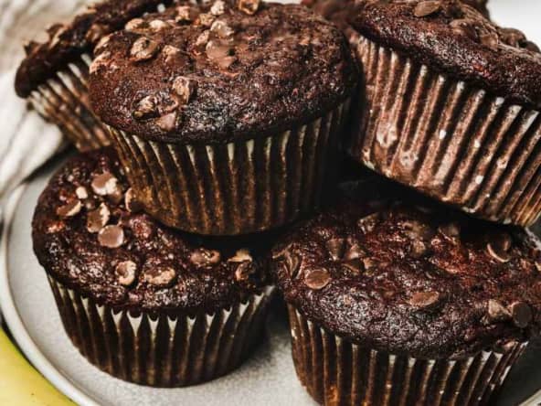 Muffins banane chocolat moelleux