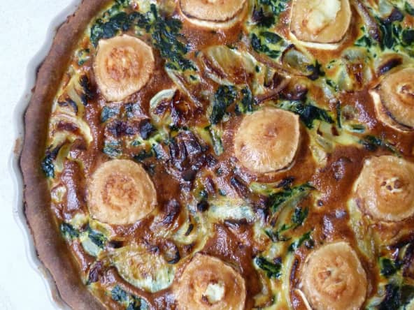 Quiche aux blettes et au fromage de chèvre