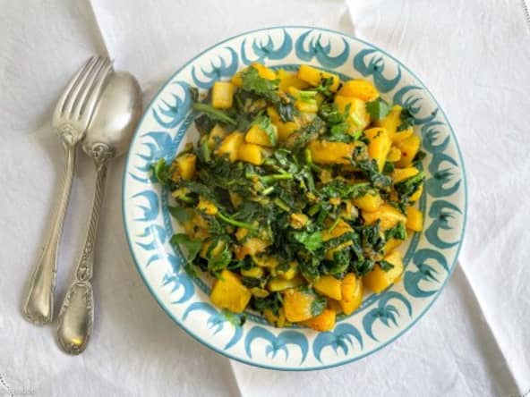 Aloo palak : des pommes de terre aux épinards