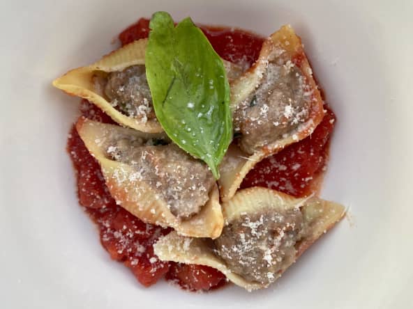 Conchiglies farcies au bœuf et basilic