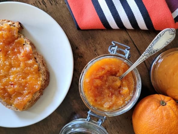 Confiture allégée d'oranges et oranges sanguines