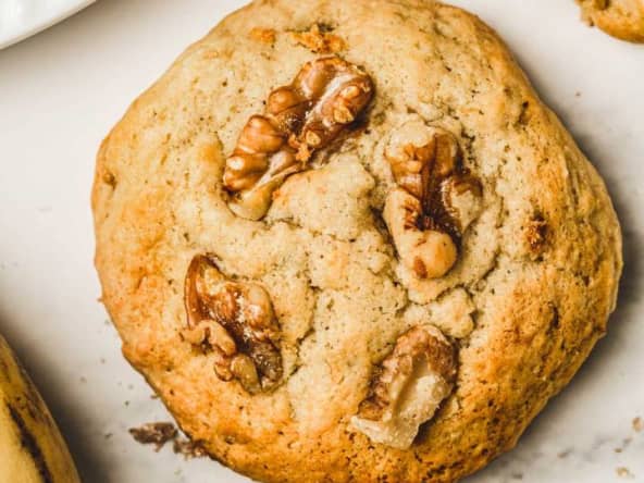 Recette des Cookies Banane très moelleux aux noix