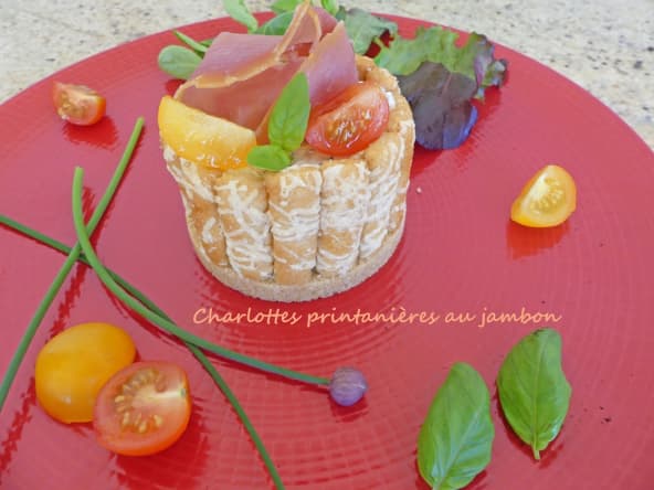 Charlottes printanières au jambon