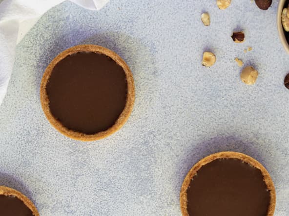 Tartelettes au gianduja et croustillant praliné