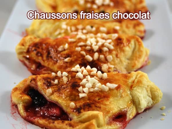 Chaussons fraises chocolat