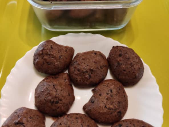 Cookies purée de noix et chocolat noir