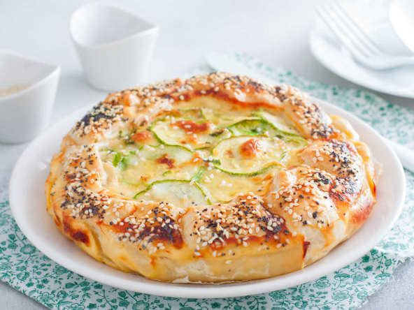 Tarte à la courgette et au fromage de chèvre