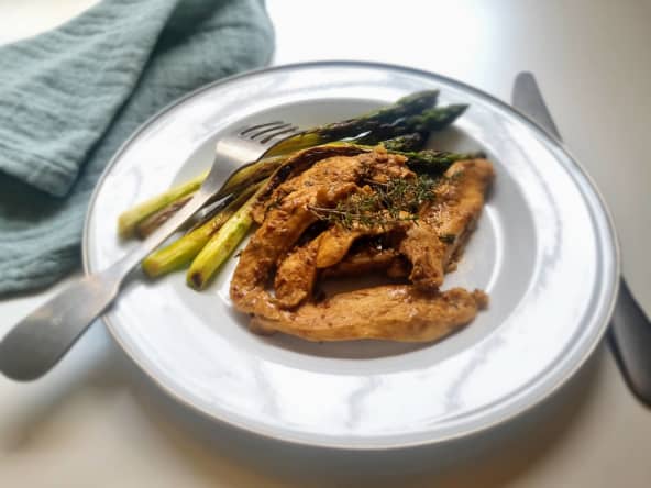 Émincés de poulet au vinaigre balsamique