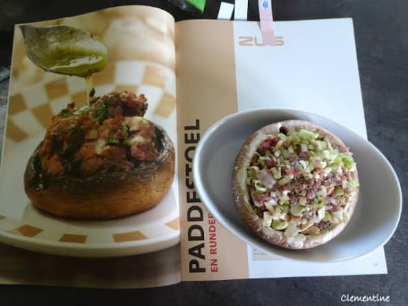 Champignons Portobello farci à la viande de bœuf hachée