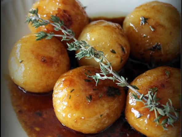 Navets caramélisés au sirop d'érable et à la sauce soja