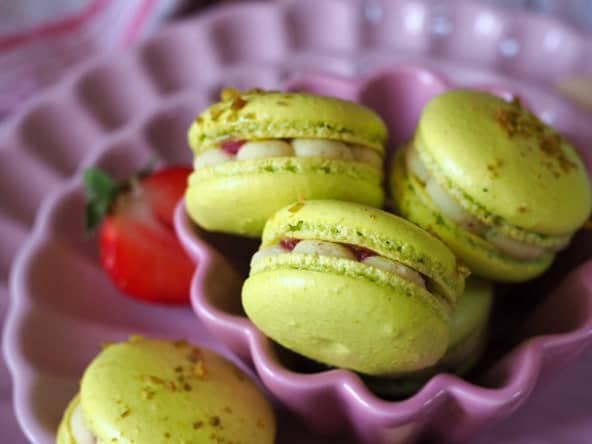 Macarons Fraise Pistache