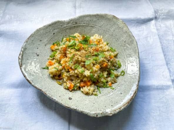 Boulgour aux petits légumes et aux épices dukkah, za’atar et cumin