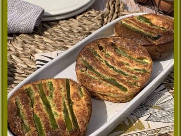 Clafoutis aux asperges vertes et parmesan