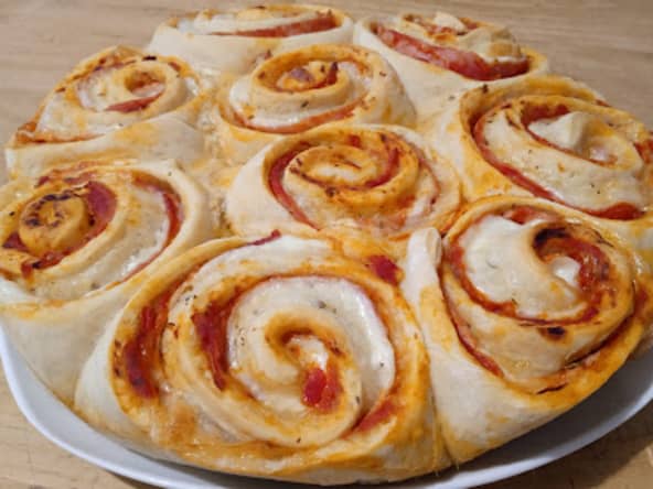 La pizza roulée jambon mozzarella