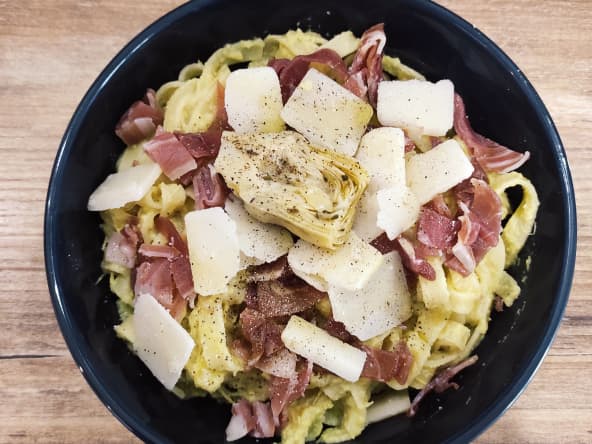 Pâtes fraîches aux artichauts