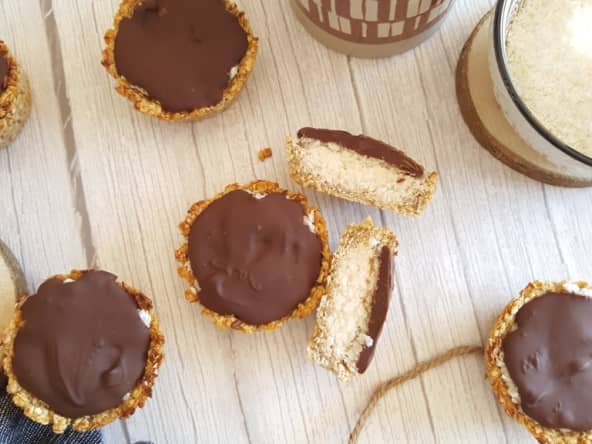 Délicieuses tartelettes flocons d’avoine façon bounty