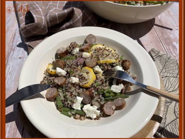 Salade de quinoa aux haricots verts et courgette