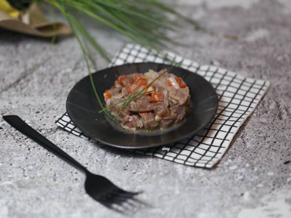 Tartare de thon au chorizo