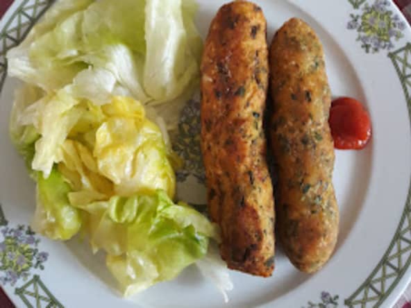 Sticks de pommes de terre, carottes, ciboulette