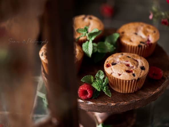 Recette de Muffins framboises et chocolat blanc