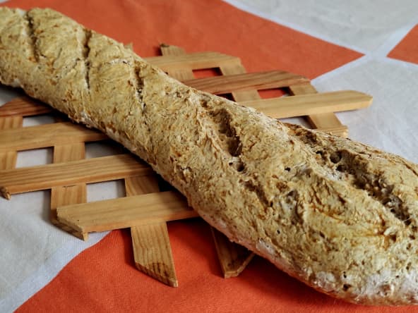 Baguette au sarrasin sans gluten bien croustillante