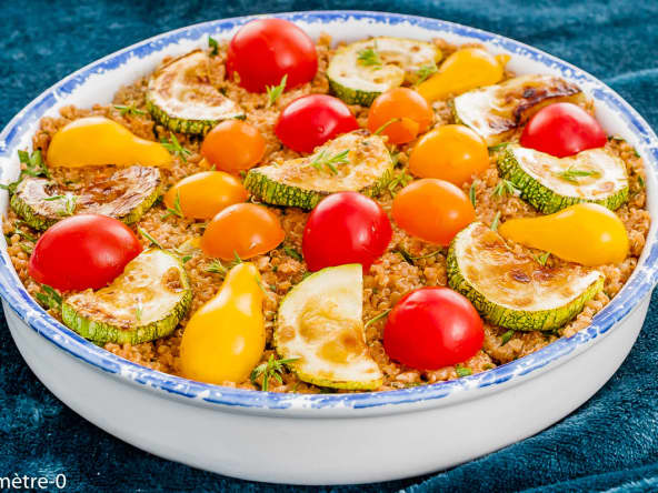 Quinoa à la trapanese et aux légumes comme en Sicile