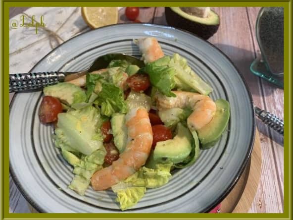 Salade fraîche à l’avocat et crevettes