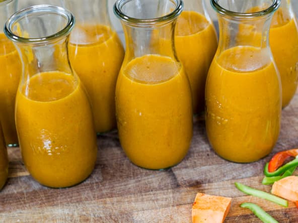 Velouté de patate douce et poivrons