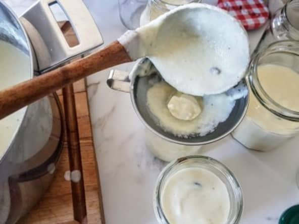 Semoule au lait et aux raisins secs, stérilisation, conserves