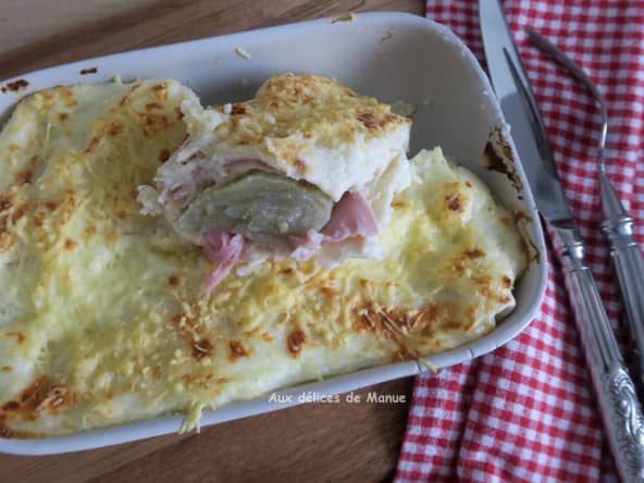 Wraps aux endives et jambon à la sauce béchamel