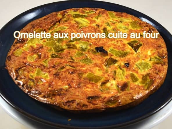 Omelette aux poivrons cuite au four, facile à faire et légère.