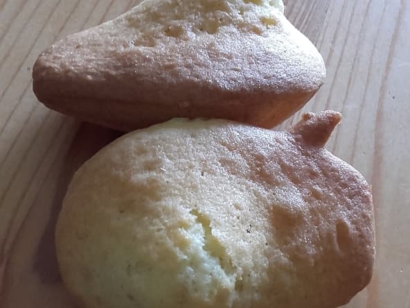 Madeleine à la vanille... avec une belle bosse !