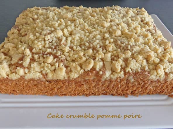Cake crumble pomme poire d'après Yotam Ottolenghi