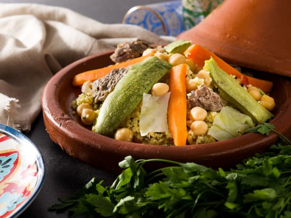 Tajine de coucous à l'agneau